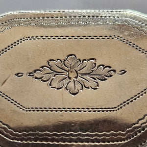 Georgian 1813 Sterling Silver Vinaigrette Box by Joseph Wilmore Antique