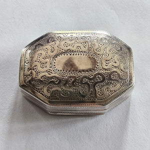 Georgian 1813 Sterling Silver Vinaigrette Box by Joseph Wilmore Antique