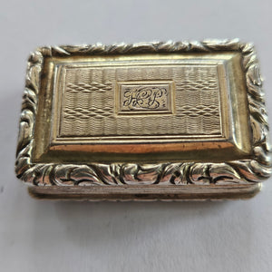 Georgian 1824 Sterling Silver Vinaigrette Box by Thomas Shaw Antique