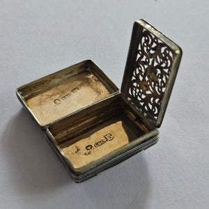 Regency 1825 Sterling Silver Vinaigrette Box by Ledsum & Vale Antique