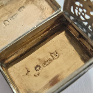 Regency 1825 Sterling Silver Vinaigrette Box by Ledsum & Vale Antique