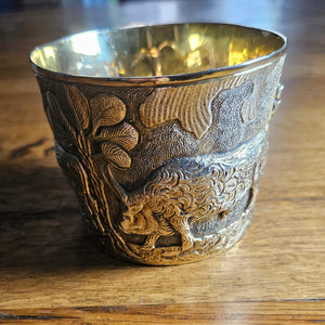 Classical Greek Cup in English Sterling Silver by George Nathan & Ridley Hayes Antique Edwardian