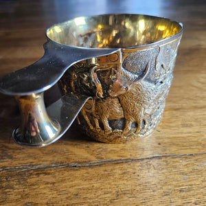 Classical Greek Cup in English Sterling Silver by George Nathan & Ridley Hayes Antique Edwardian