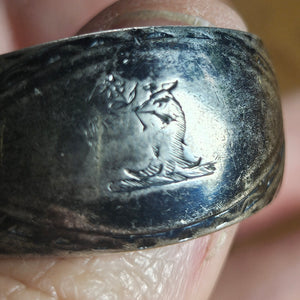 Brightcut Sterling Silver Sugar Nips or Tongs with a Heraldic Animal Crest Antique Georgian