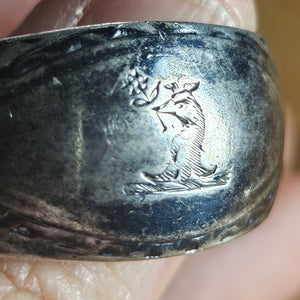 Brightcut Sterling Silver Sugar Nips or Tongs with a Heraldic Animal Crest Antique Georgian
