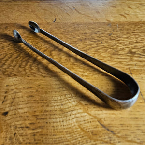 Brightcut Sterling Silver Sugar Nips or Tongs with a Heraldic Animal Crest Antique Georgian