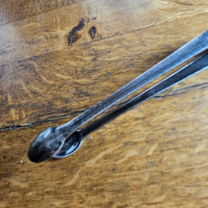 Brightcut Sterling Silver Sugar Nips or Tongs with a Heraldic Animal Crest Antique Georgian