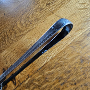 Brightcut Sterling Silver Sugar Nips or Tongs with a Heraldic Animal Crest Antique Georgian