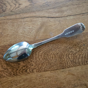 Irish Britannia Silver Serving Spoon by James Brady Antique Georgian