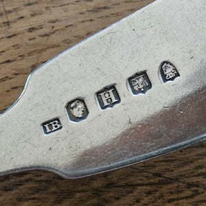 Irish Britannia Silver Serving Spoon by James Brady Antique Georgian