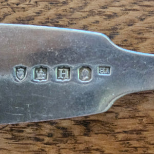 Irish Britannia Silver Serving Spoon by James Brady Antique Georgian
