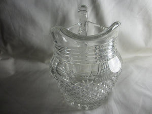 Irish Lead Crystal Pineapple Sliced Glass Half Water / Whisky Jug Antique Georgian c1800