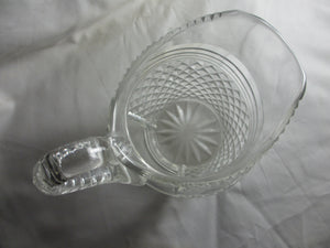Irish Lead Crystal Pineapple Sliced Glass Half Water / Whisky Jug Antique Georgian c1800