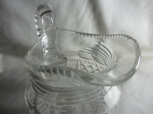 Irish Lead Crystal Pineapple Sliced Glass Half Water / Whisky Jug Antique Georgian c1800