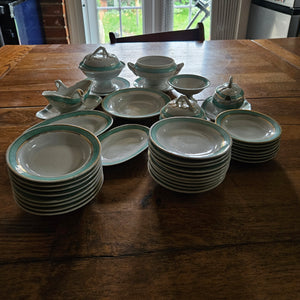 40 Piece Ironstone China Child's Diner Service Antique Victorian c1840