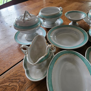 40 Piece Ironstone China Child's Diner Service Antique Victorian c1840