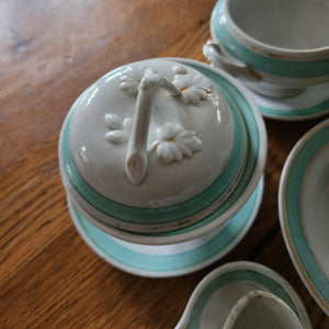 40 Piece Ironstone China Child's Diner Service Antique Victorian c1840