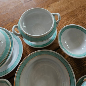 40 Piece Ironstone China Child's Diner Service Antique Victorian c1840