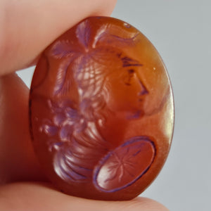 Italian Intaglio Carnelian Seal Antique