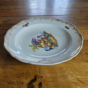 Meissen Porcelain Bird Plate Antique 19th Century