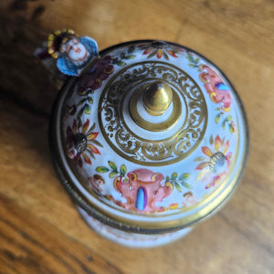Naples Capodimonte Porcelain Stein or Tankard Antique Victorian