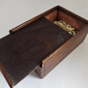 Napoleonic Prisoner of War Set of Bone and Mahogany Game Domino Antique Georgian c1820