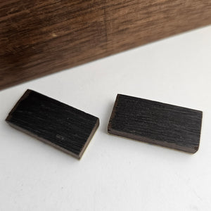 Napoleonic Prisoner of War Style Set of Bone and Mahogany Game Domino Antique Victorian