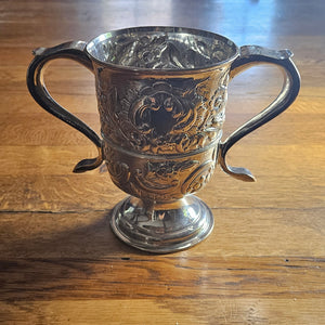 Newcastle Assay English Sterling Silver Loving Marriage Cup Antique Georgian 1784