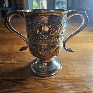 Newcastle Assay English Sterling Silver Loving Marriage Cup Antique Georgian 1784
