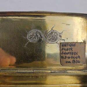 Old Vienna Sterling Silver Snuff Box Antique Georgian