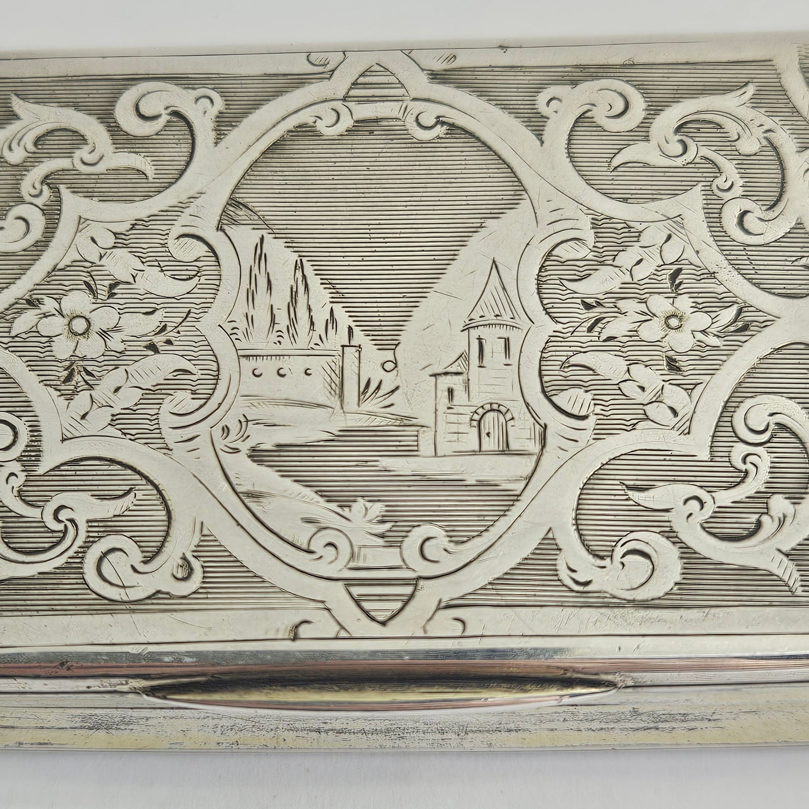 Old Vienna Sterling Silver Snuff Box Antique Georgian
