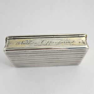 Old Vienna Sterling Silver Snuff Box Antique Georgian