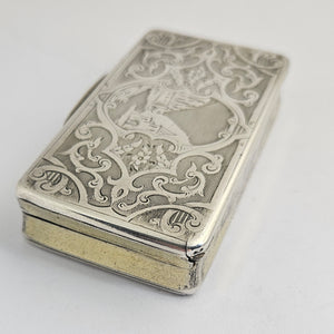 Old Vienna Sterling Silver Snuff Box Antique Georgian