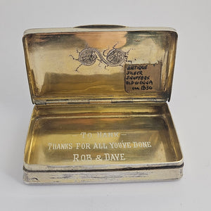 Old Vienna Sterling Silver Snuff Box Antique Georgian