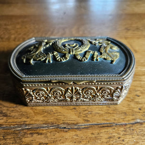 Palais Royale Metal Trinket Box Antique Victorian c1890