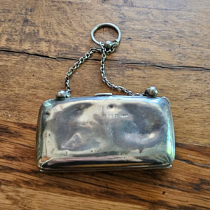 Reynold's Cherubs English Sterling Silver Ladies Purse Bag by Henry Matthews Antique Edwardian 1902