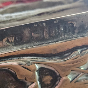 Reynold's Cherubs English Sterling Silver Jewellery Ring Box by William Comyns & Sons Antique Edwardian