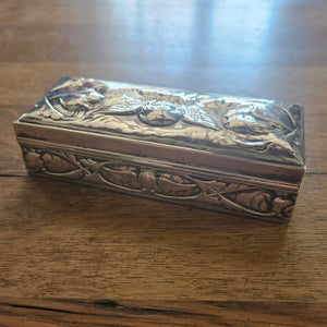 Reynold's Cherubs English Sterling Silver Jewellery Ring Box by William Comyns & Sons Antique Edwardian