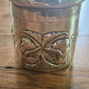 Reynold's Cherubs English Sterling Silver Vanity Pot or Jar by William Comyns & Sons Antique Edwardian