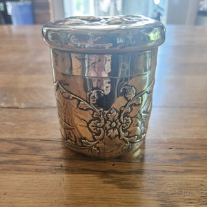 Reynold's Cherubs English Sterling Silver Vanity Pot or Jar by William Comyns & Sons Antique Edwardian