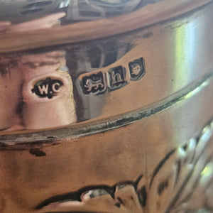Reynold's Cherubs English Sterling Silver Vanity Pot or Jar by William Comyns & Sons Antique Edwardian