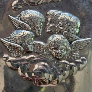 Reynold's Cherubs English Sterling Silver Calling Card Case by Henry Matthews Antique Edwardian 1902
