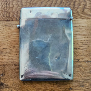 Reynold's Cherubs English Sterling Silver Calling Card Case by Henry Matthews Antique Edwardian 1902