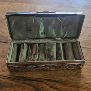 Reynold's Cherubs English Sterling Silver Jewellery Ring Box by William Comyns & Sons Antique Edwardian