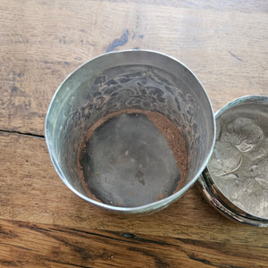 Reynold's Cherubs English Sterling Silver Vanity Pot or Jar by William Comyns & Sons Antique Edwardian