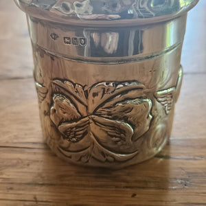 Reynold's Cherubs English Sterling Silver Vanity Pot or Jar by William Comyns & Sons Antique Edwardian