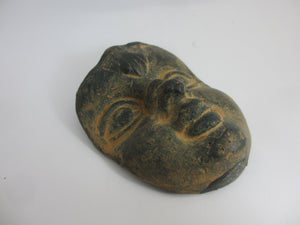 Antique Roman Bronze Face Sculpture