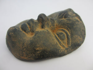 Antique Roman Bronze Face Sculpture