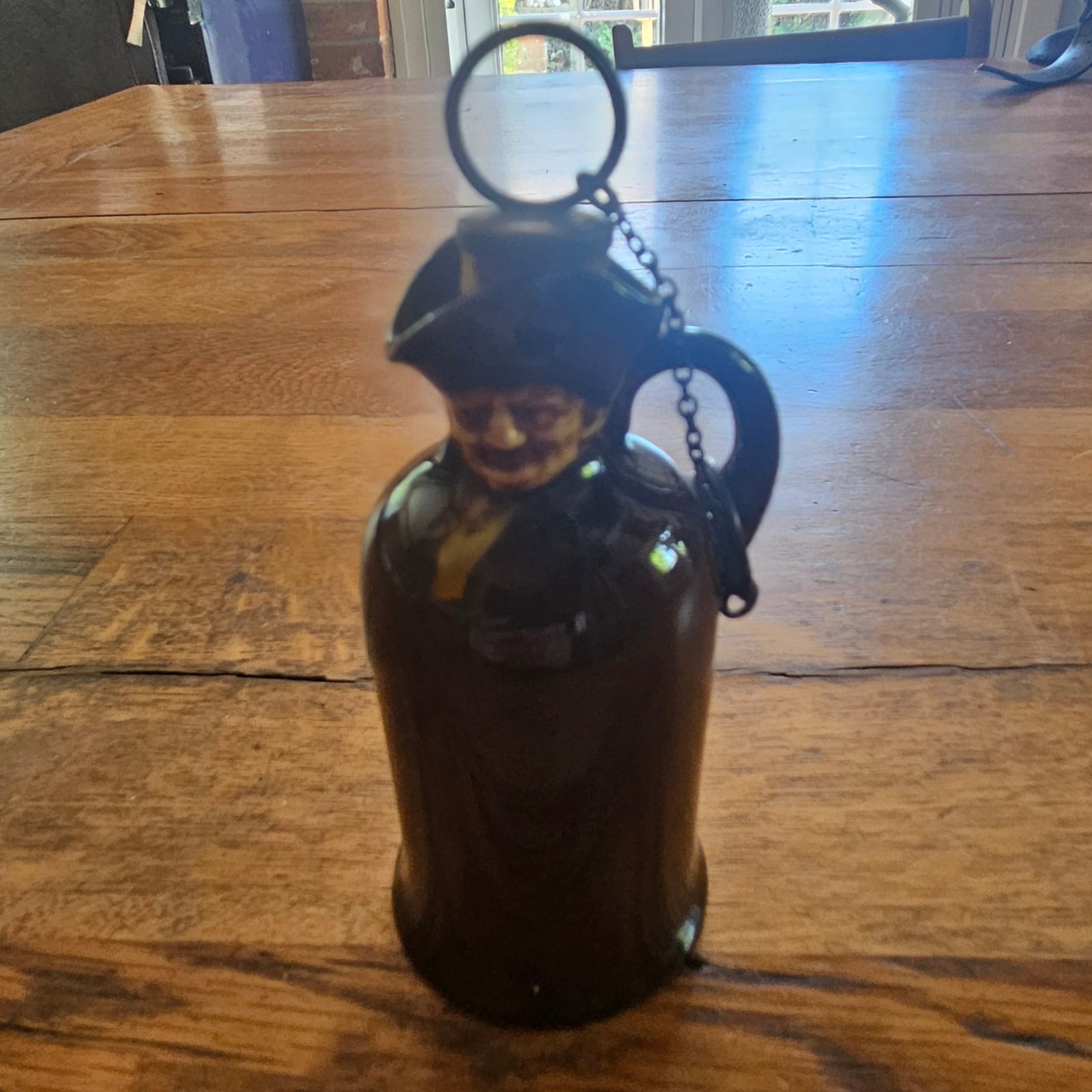Royal Doulton Pottery Man Alcohol Flask Antique Victorian