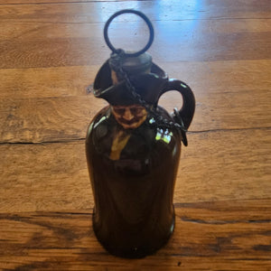 Royal Doulton Pottery Man Alcohol Flask Antique Victorian